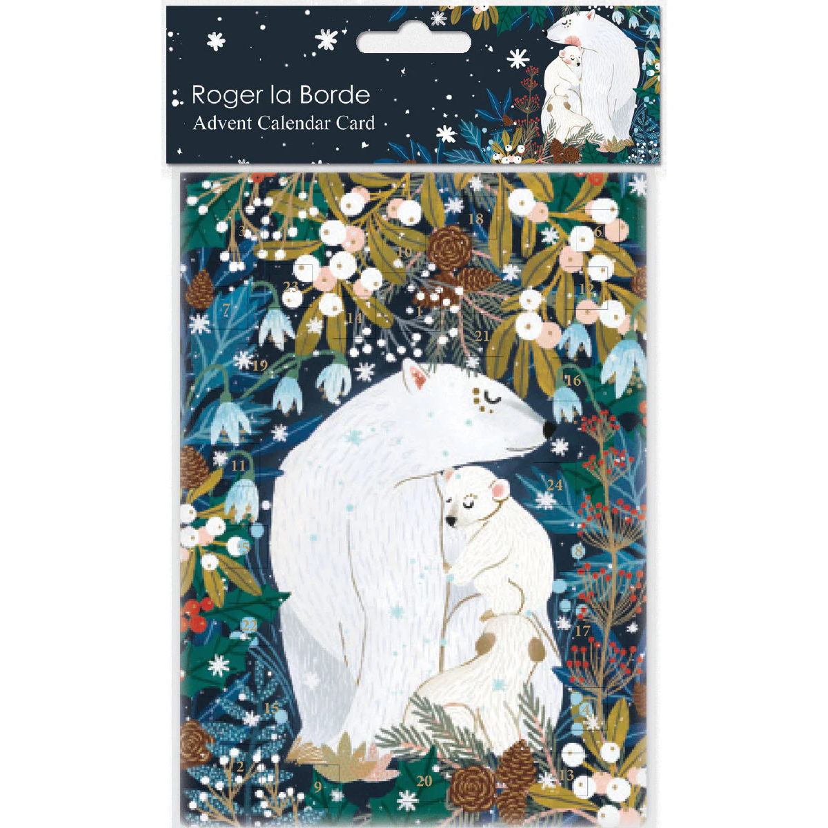 Polar Bears Advent Calendar Card Wrapped  polar-bears-advent-calendar-card-wrapped