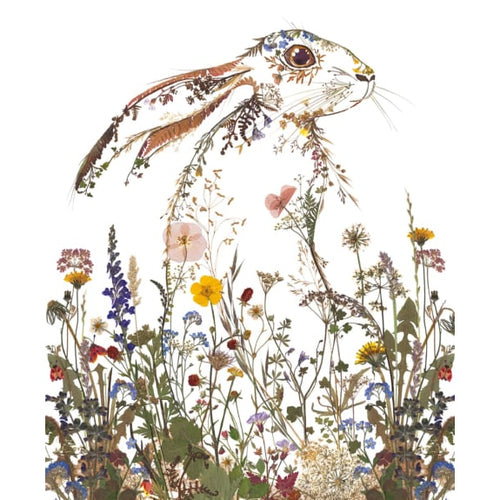 Wild Press Card - Wildflower Hare