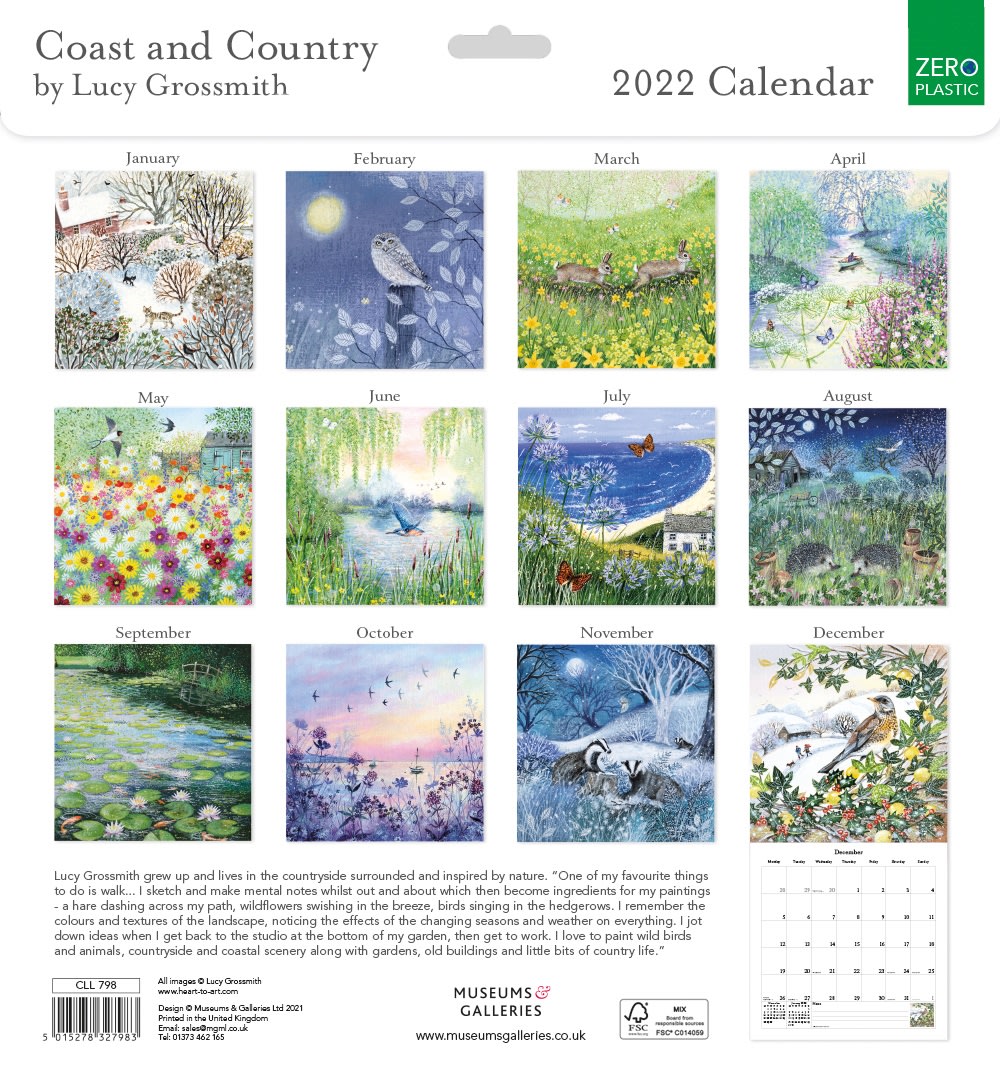 Lucy Grossmith Coast & Country Calendar 2022 Wrapped!