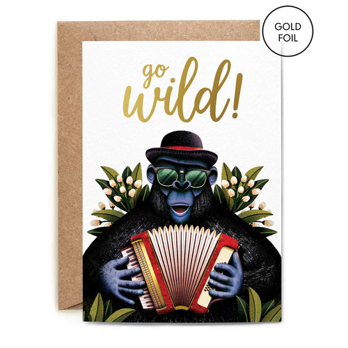 Gorilla Go Wild Accordion Card