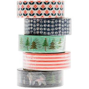 Winter Forest Christmas Washi Tape Set