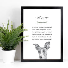 Whippet A4 Print