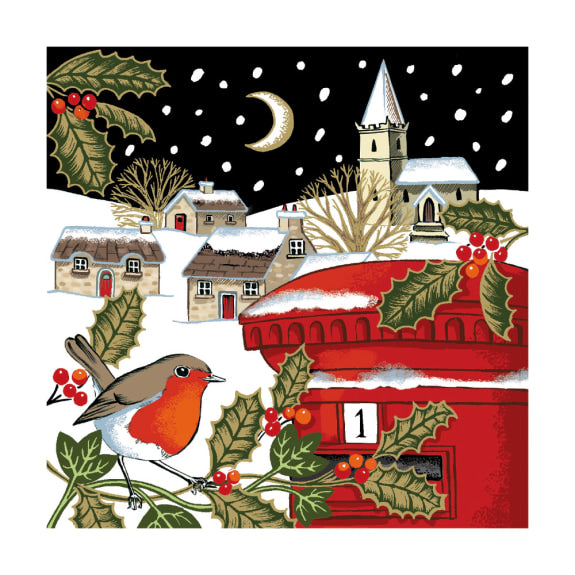 Midnight Robin 8 Christmas Cards Pack