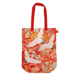 Organic Canvas Cotton Tote Bag - V&A Kimono Cranes