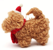 Christmas Cockapoo in Hat & Scarf