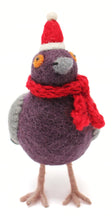 Christmas Pigeon with Hat & Scarf Felt Decoration