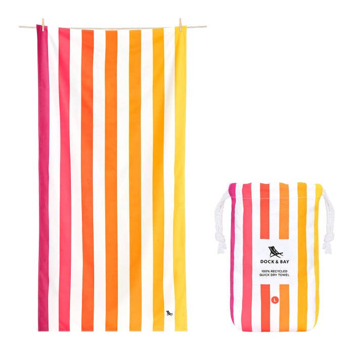 Dock & Bay Quick Dry Towel Summer Peach Sunrise