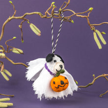 Ghost Dog with Pumpkin
