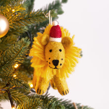 Safari Lion in Christmas hat