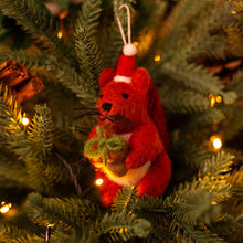Red Squirrel with Acorn