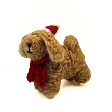 Christmas Cockapoo in Hat & Scarf