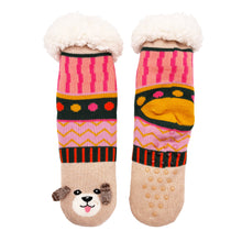 Dog House Slipper Socks - worn