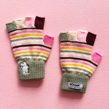 Moomin Stripy Fingerless Gloves - worn