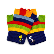 Peanuts Rainbow Fingerless Gloves - worn