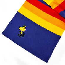 Peanuts Rainbow Scarf - rainbow stripe knit