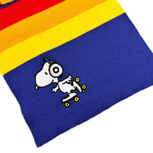 Peanuts Rainbow Scarf - Snoopy and Woodstock detail