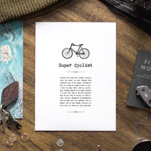 Super Cyclist A4 Print