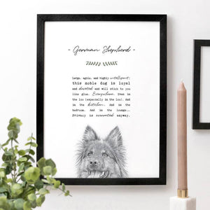 German Shepherd A4 Print