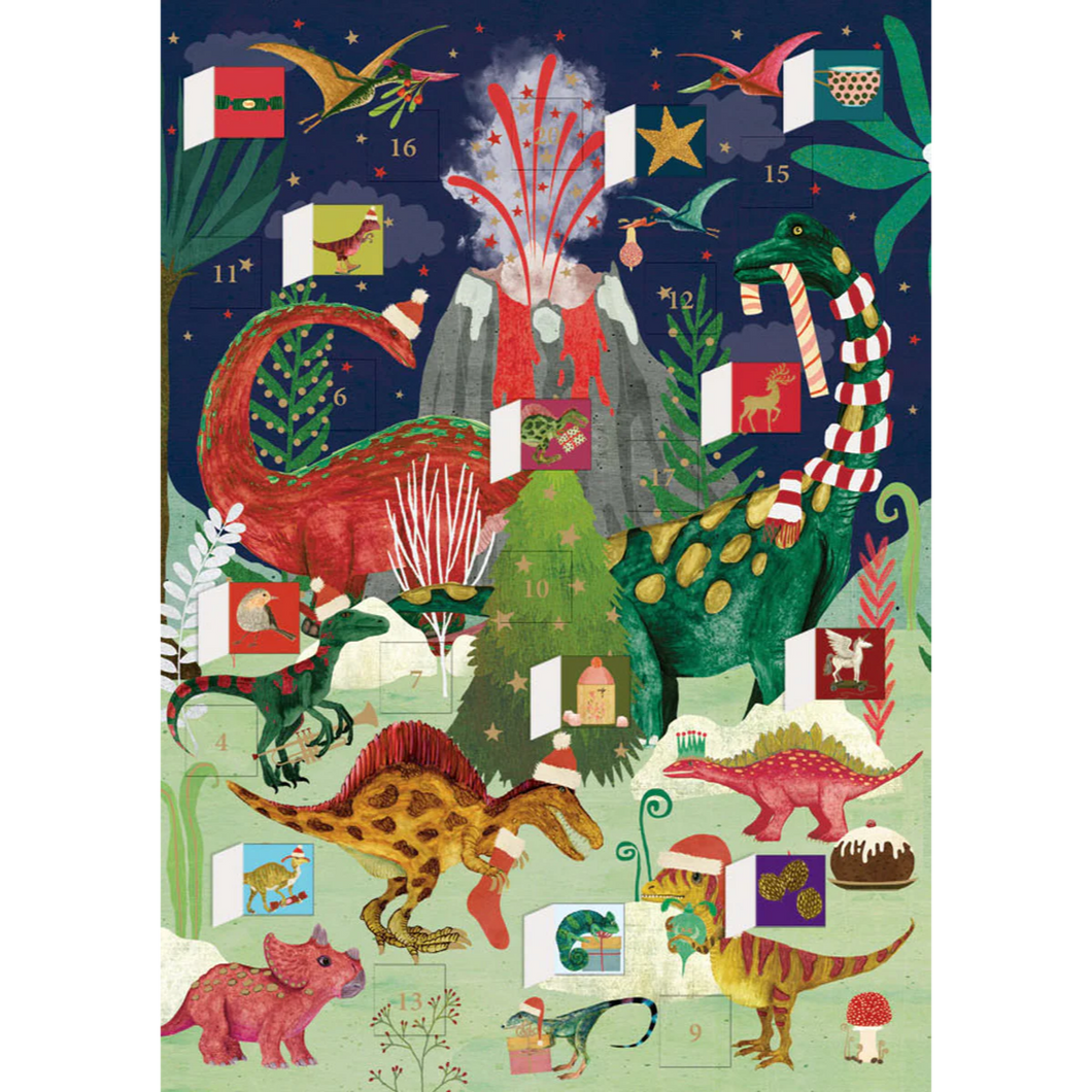 Dinosaurs Advent Calendar Card