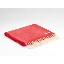 McNutt Merino Lambswool Scarf - Bright Red Herringbone