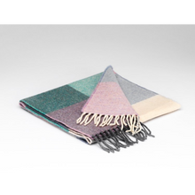 McNutt Merino Lambswool Scarf - Spearmint & Smoke Check