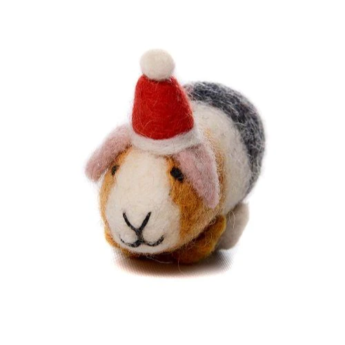 Guinea Pig With Hat Hanging Felt Decoration