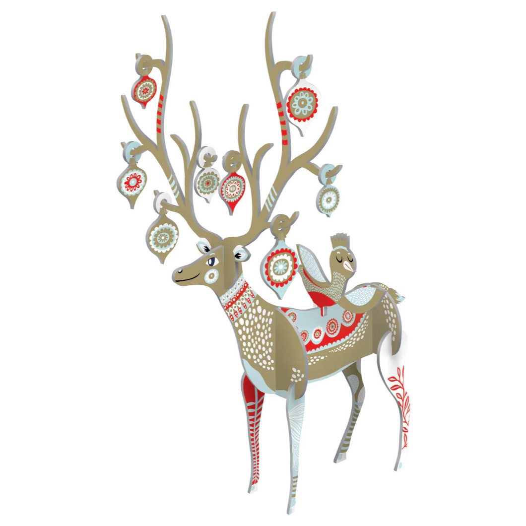 Pop & Slot Folksy Reindeer Decoration