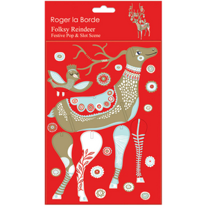 Pop & Slot Folksy Reindeer Decoration