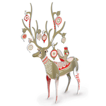 Pop & Slot Large Folksy Reindeer Decoration