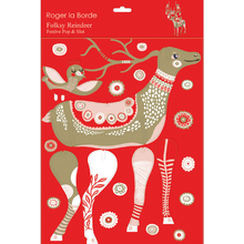 Pop & Slot Large Folksy Reindeer Decoration