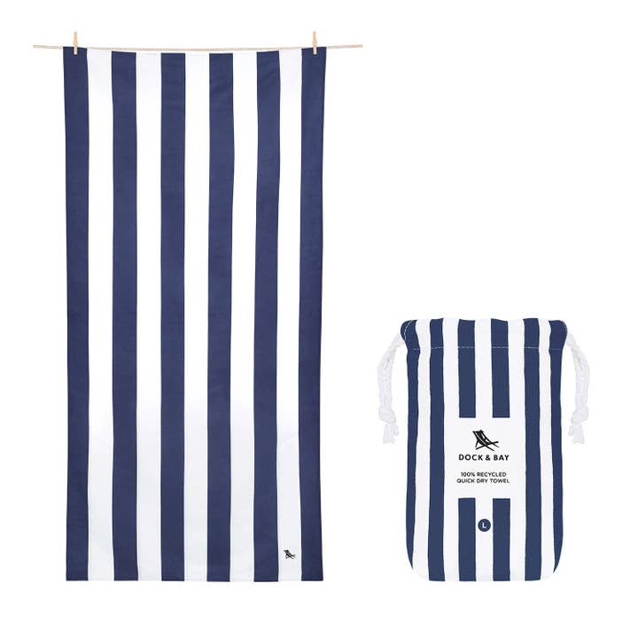 Dock & Bay Quick Dry Towel Cabana Whitsunday Blue