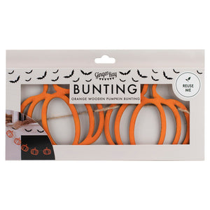 Wooden Pumpkin Bunting