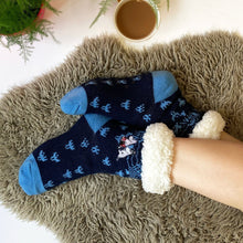 Moomin Forest Slipper Socks - forest knit design