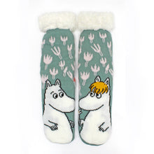 Moomin Floral Slipper Socks - floral pattern