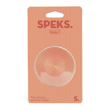 Speks Slabs Circle Groove Orange sensory sticker in its packaging