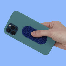 Speks Slabs tab groove blue sensory sticker on a phone