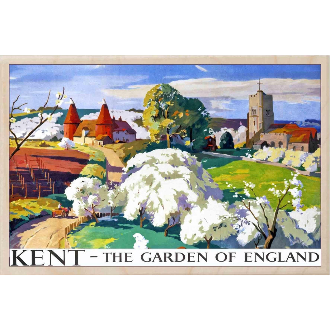 Kent - Garden of England Wooden Postcard