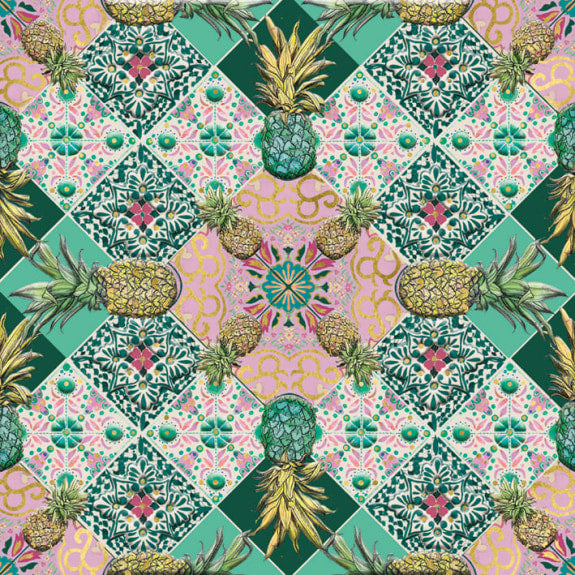 Matthew Williamson Luxury Foiled Card - Pineapple Tile