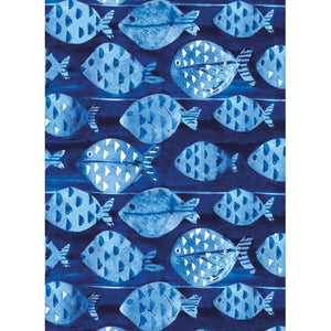 Sarah Campbell Card - Blue Fish