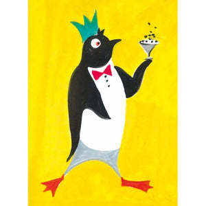Sarah Campbell Card - Penguin & Cocktail