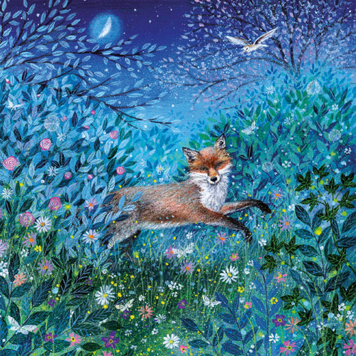 Coast & Country Card - Fox in Moonlit Garden