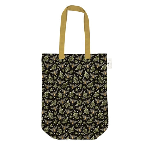Organic Canvas Cotton Tote Bag - Catherine Rowe Bee Pattern