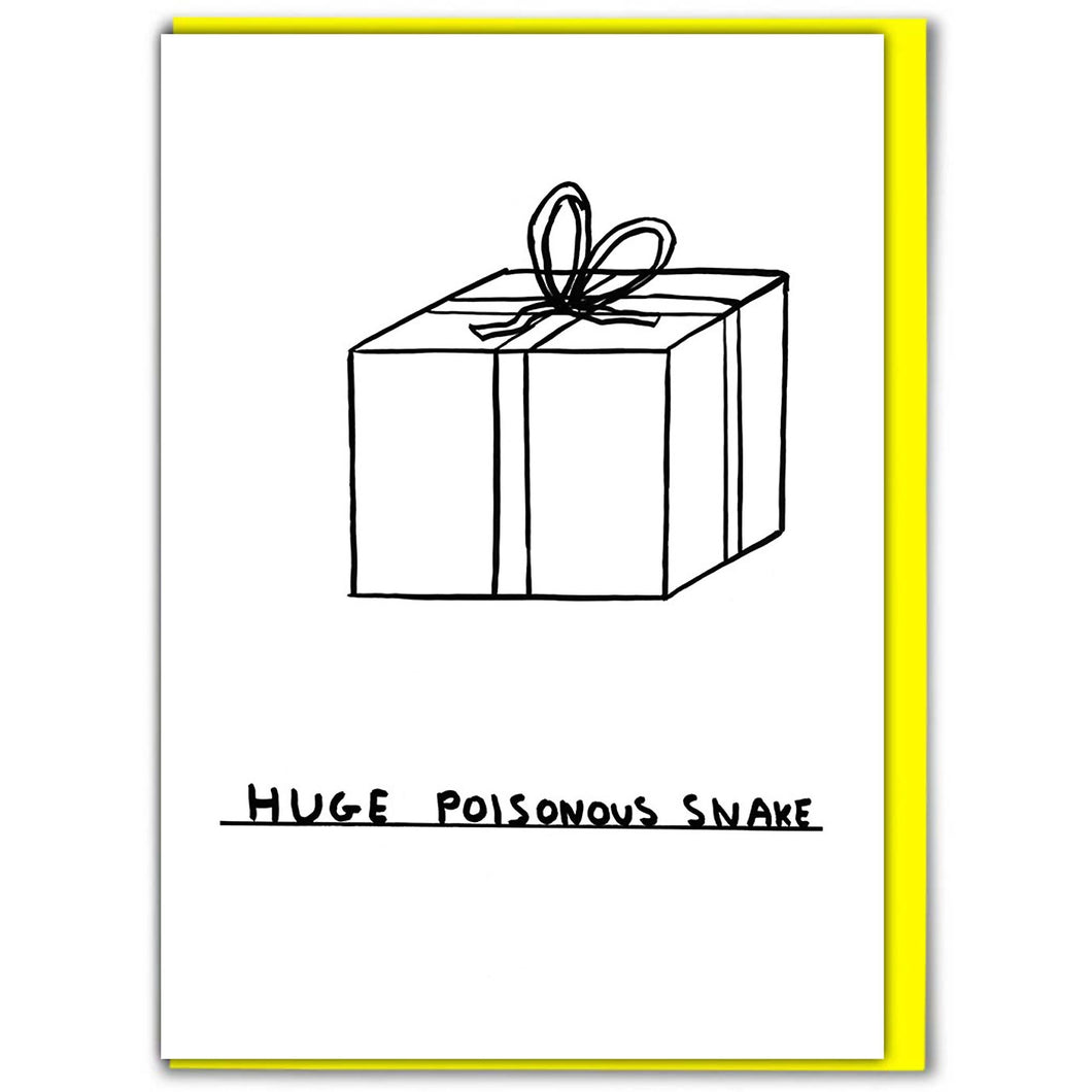 David Shrigley Huge Poisonous Snake Card