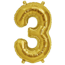 16 Inch Gold Air Fill Letter/Number Balloon from Crosswear