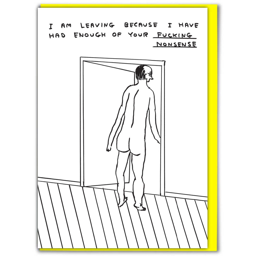 David Shrigley I Am Leaving Card