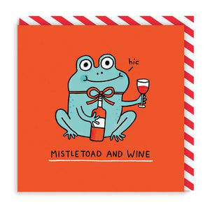 Mistletoad and Wine Christmas Card