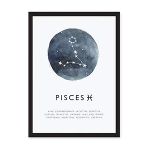 A4 Pisces Zodiac Print