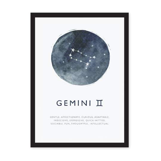 A4 Gemini Zodiac Print