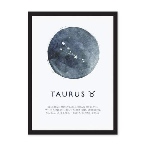 A4 Taurus Zodiac Print