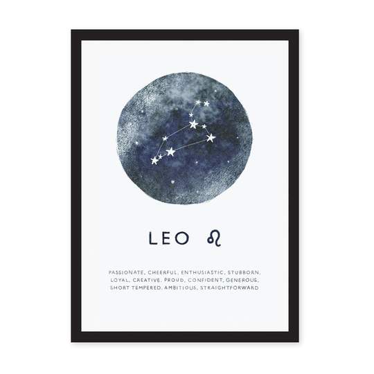 A4 Leo Zodiac Print